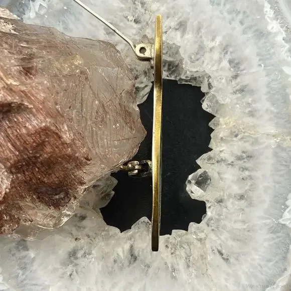 Sterling Silver Chip Inlay Cat Brooch, Made In Mexico - Picture 4 of 10